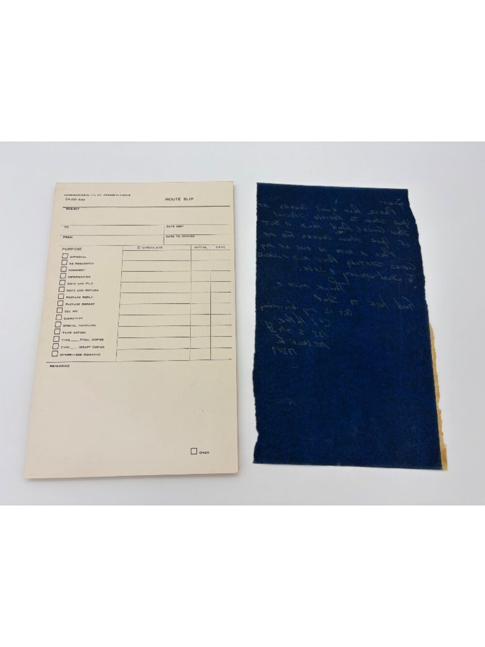 Vintage 1964 Pennsylvania Route Slip Pad Carbon Paper Office Ephemera 35 Sheets